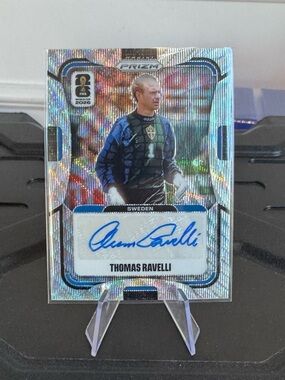 2026 Panini Prizm FIFA World Cup Thomas Ravelli Autographed Silver Wave Prizm